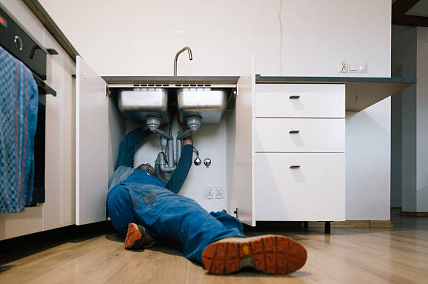 Professional Drain Cleaning technician working in Albertson, NC